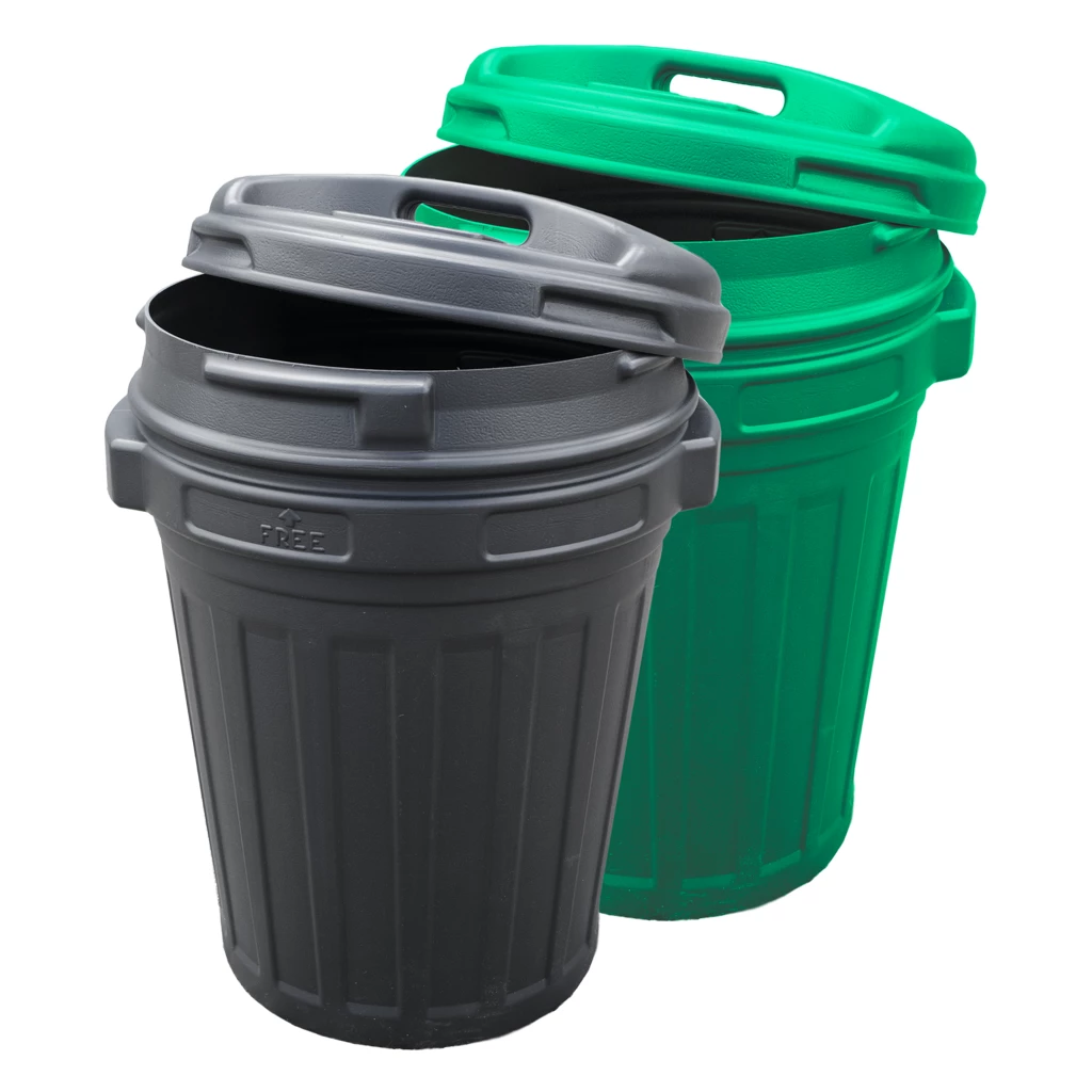 Storage Bucket with lid 70 litre Black