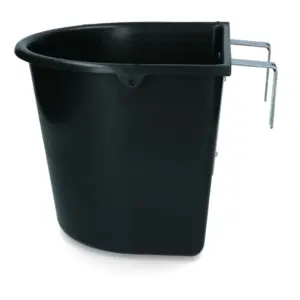 Feed trough 15 l with hooks Black