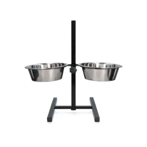 Feed and drinking bowl stainless steel T-stand Ø 25 cm (2.8 l)
