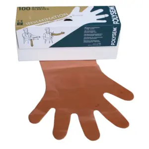 Disposable glove Vet. Orange