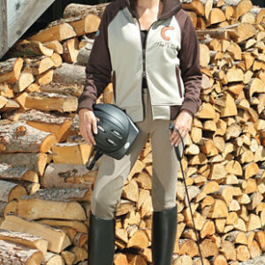 Riding crop 90cm black with horse-head-shaped PVC grip